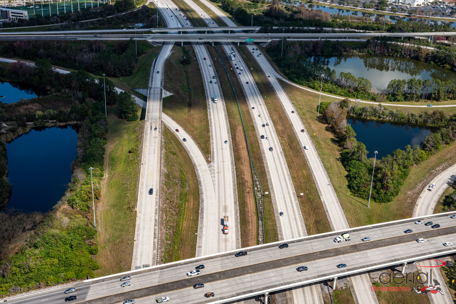 Recreation of a multi-lane highway